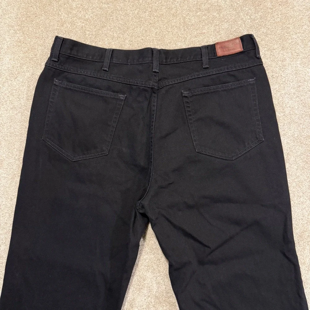 LL Bean Jeans Mens 40x34 Black Classic Fit Straight Leg Cotton Denim 220626